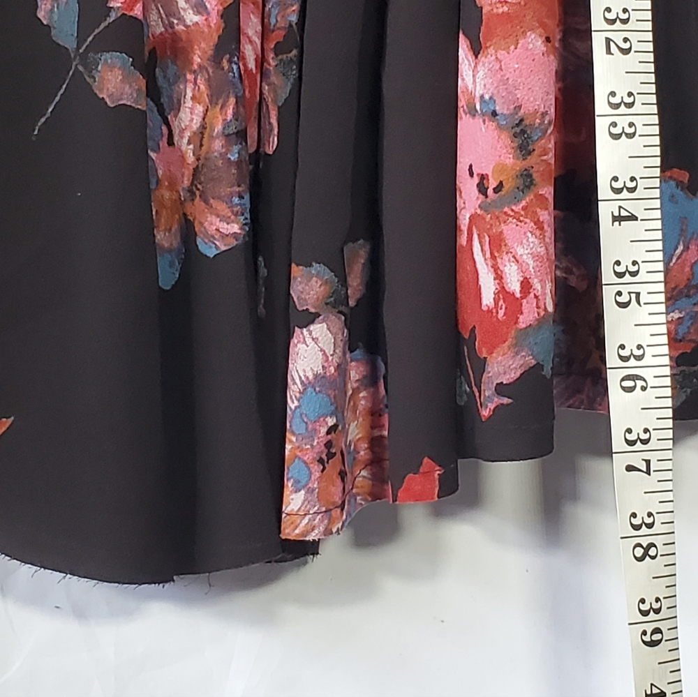 FREE PEOPLE FLORAL BOHO SLEEVELESS A-LINE FLOWY STEETCH COCKTAIL DRESS WOMENS 12 - Picture 9 of 10